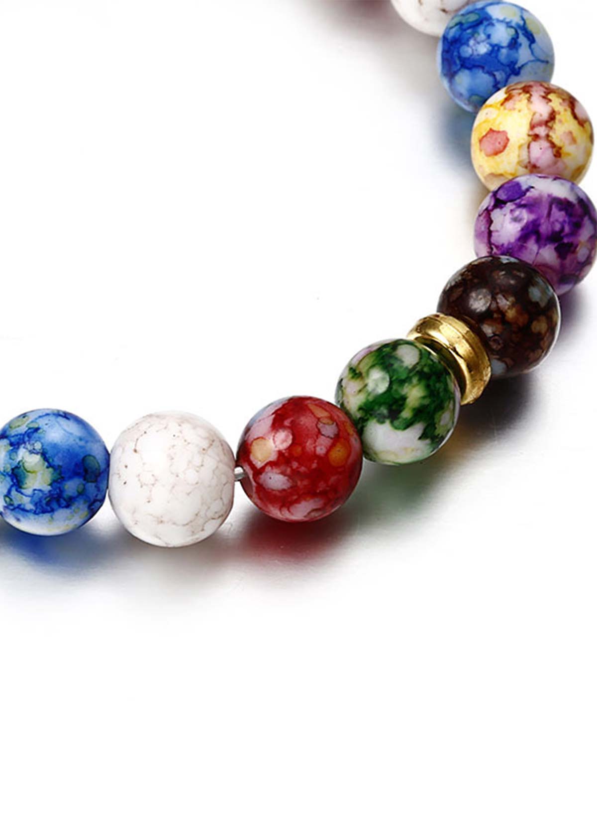Multi Color jewelry,Other jewelry,Marble jewelry,Beaded Agate Multi Color Marble Bracelet