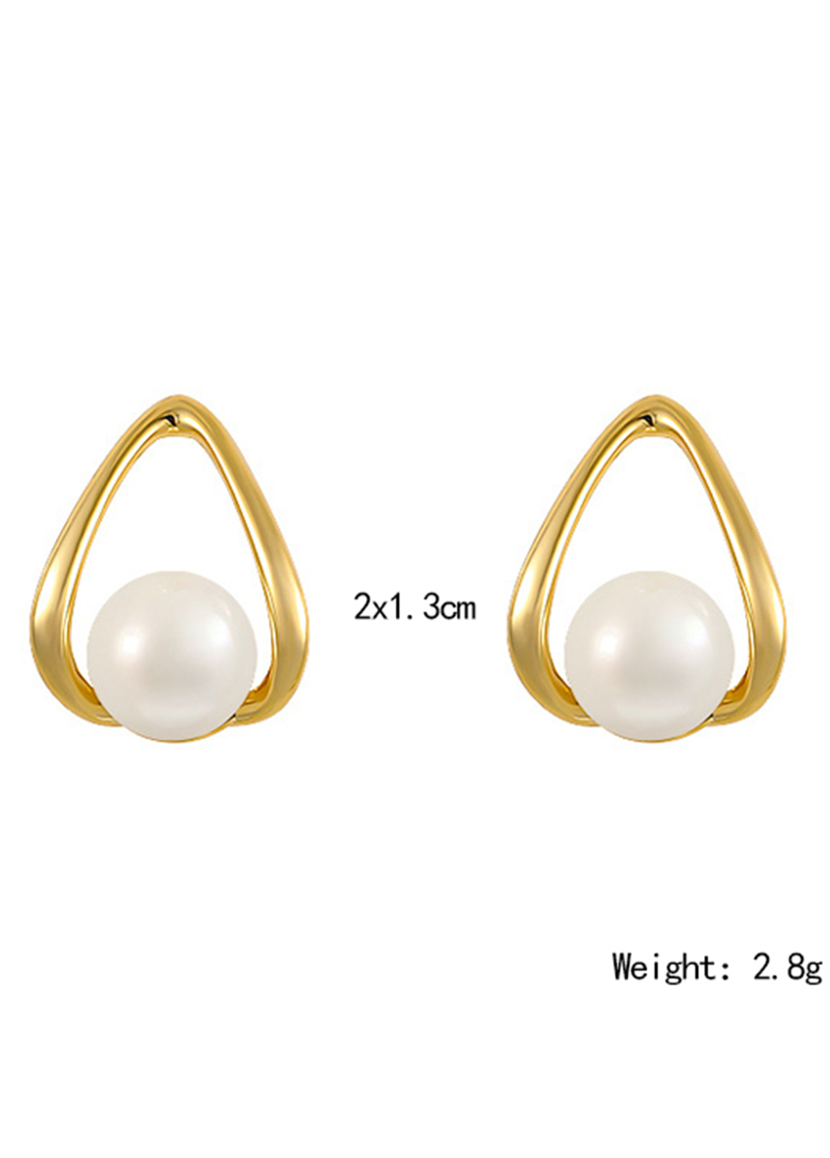 Golden jewelry,Other jewelry,Alloy Detail Freshwater Pearl Gold Earrings