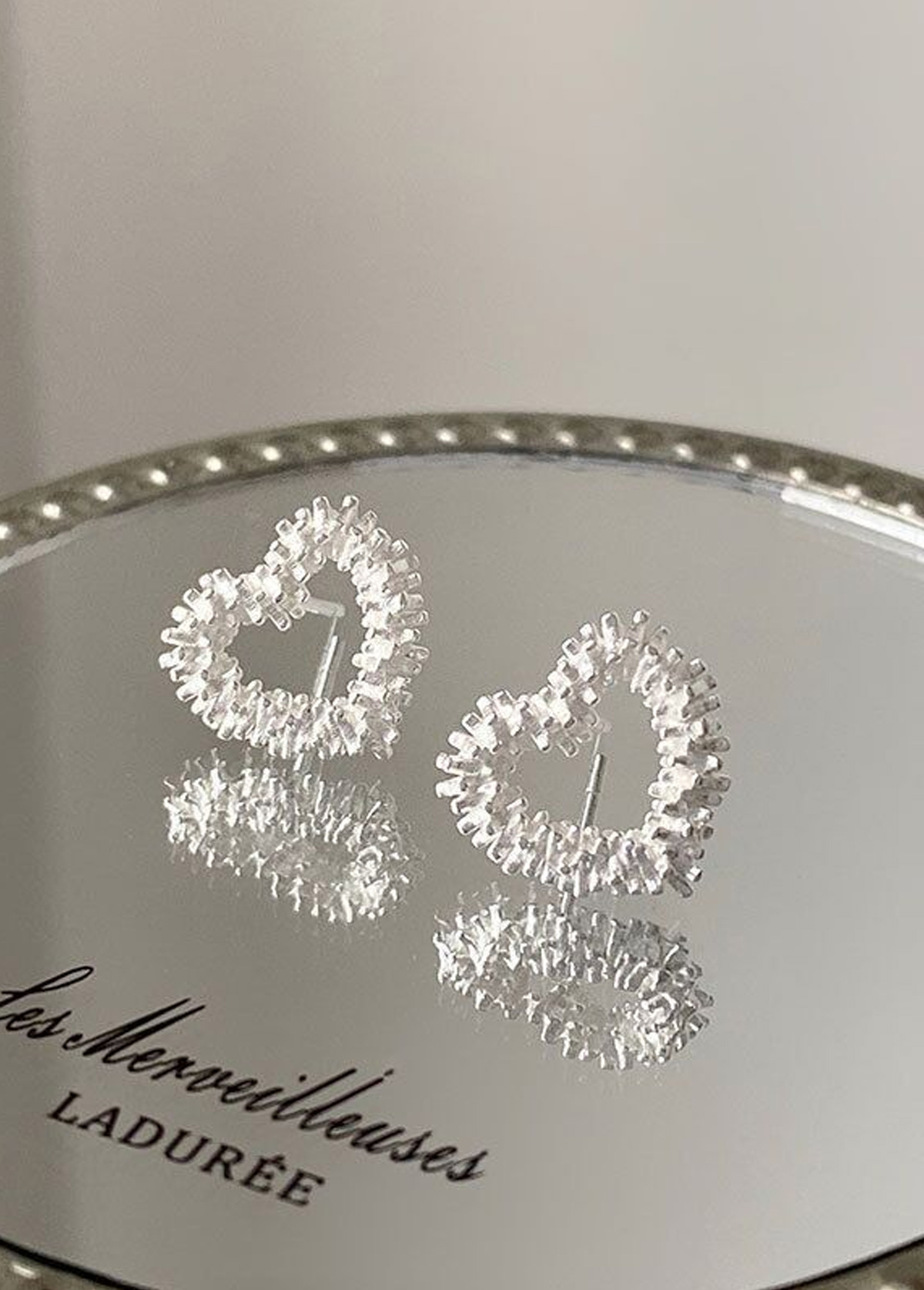 Silver jewelry,Heart jewelry,Heart Design Silver Alloy Hollow Earrings