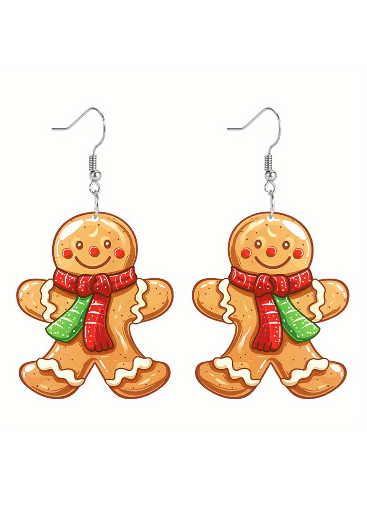 Ginger jewelry,Other jewelry,Christmas Gingerbread Man Ginger Acrylic Earrings