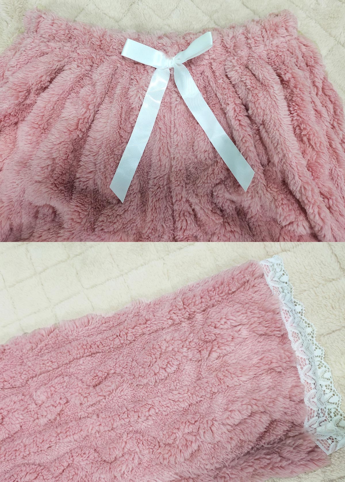 Light Pink loungewear,Contrast Color loungewear,Light Pink Round Neck Lounge Top and Pants