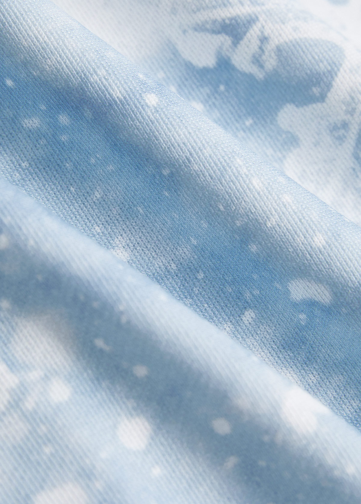 Dusty Blue tops,Christmas tops,ROTITA Lace Up Snowflake Print Dusty Blue Long Sleeve Sweatshirt