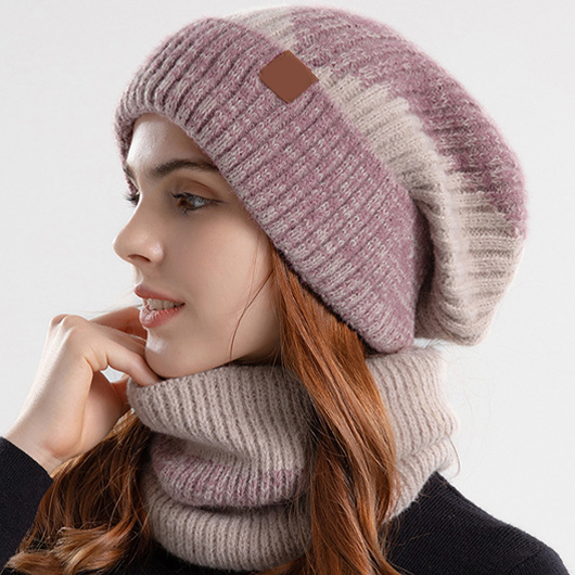 Dark Reddish Purple accessories,Ombre accessories,Ombre Dark Reddish Purple Hat and Circle Scarf