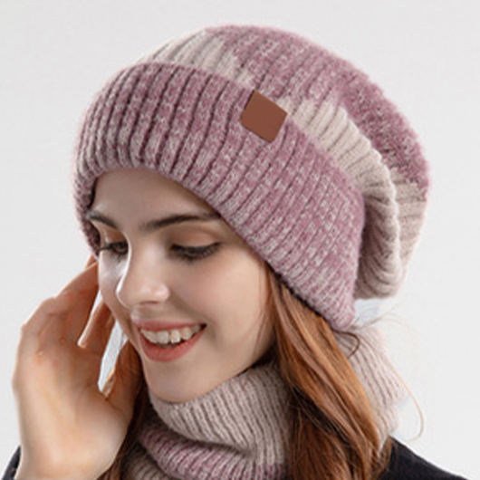 Dark Reddish Purple accessories,Ombre accessories,Ombre Dark Reddish Purple Hat and Circle Scarf