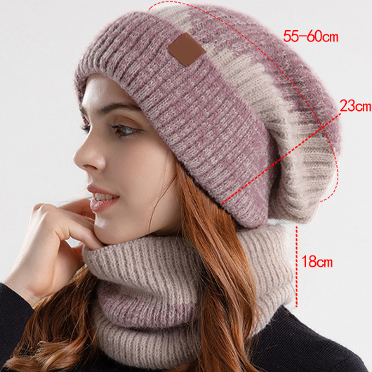 Dark Reddish Purple accessories,Ombre accessories,Ombre Dark Reddish Purple Hat and Circle Scarf