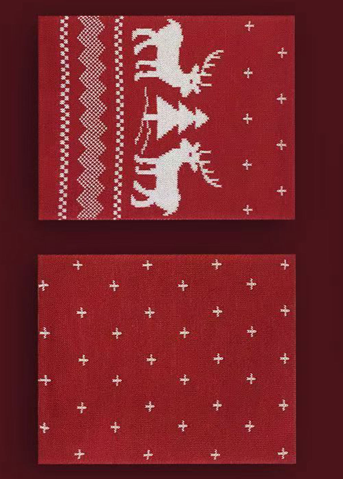 Wine Red accessories,Animal Print accessories,Christmas accessories,Christmas Elk Print Wine Red Scarf