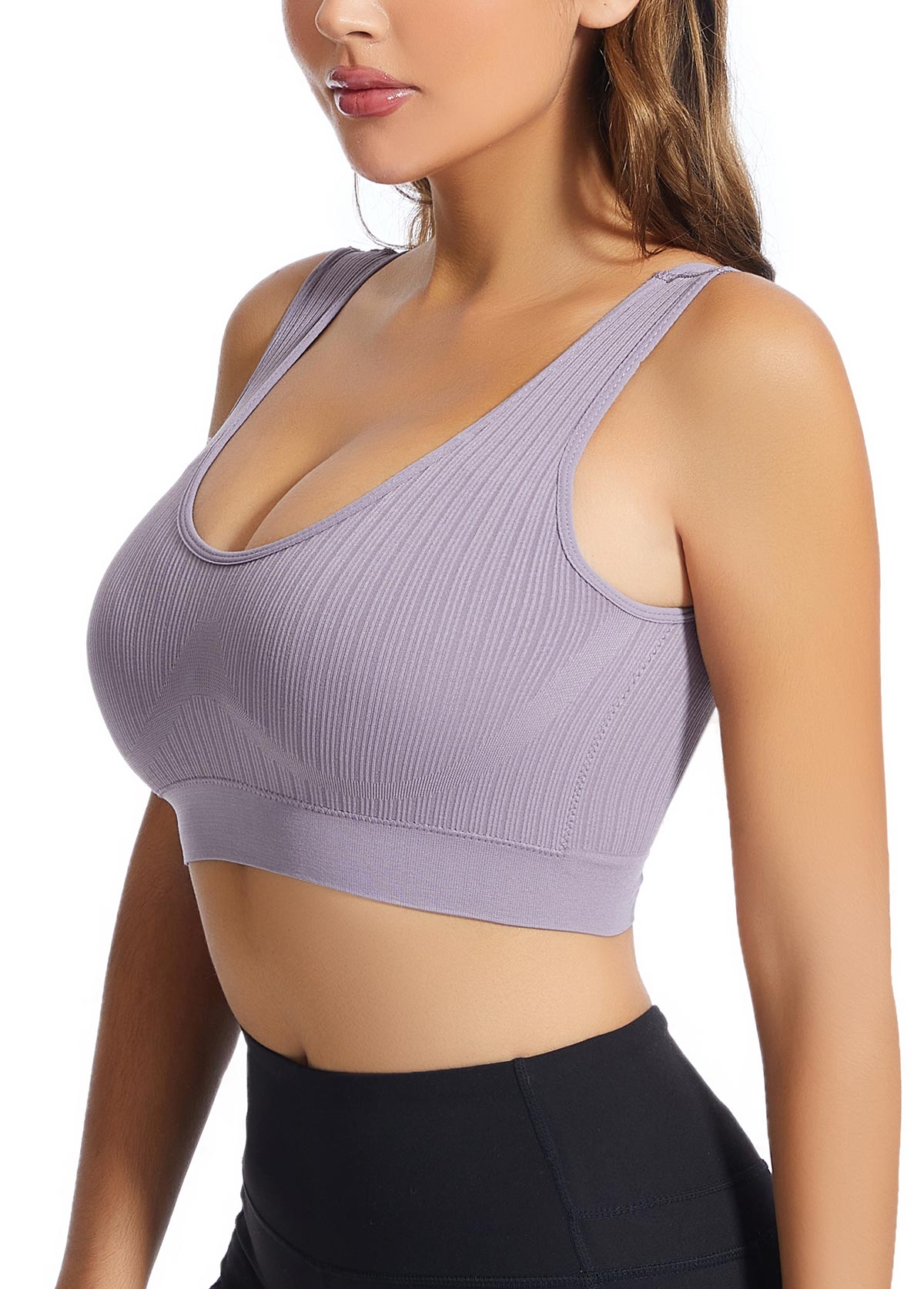 Dusty Purple intimates,Dusty Purple Scoop Wide Strap Bra