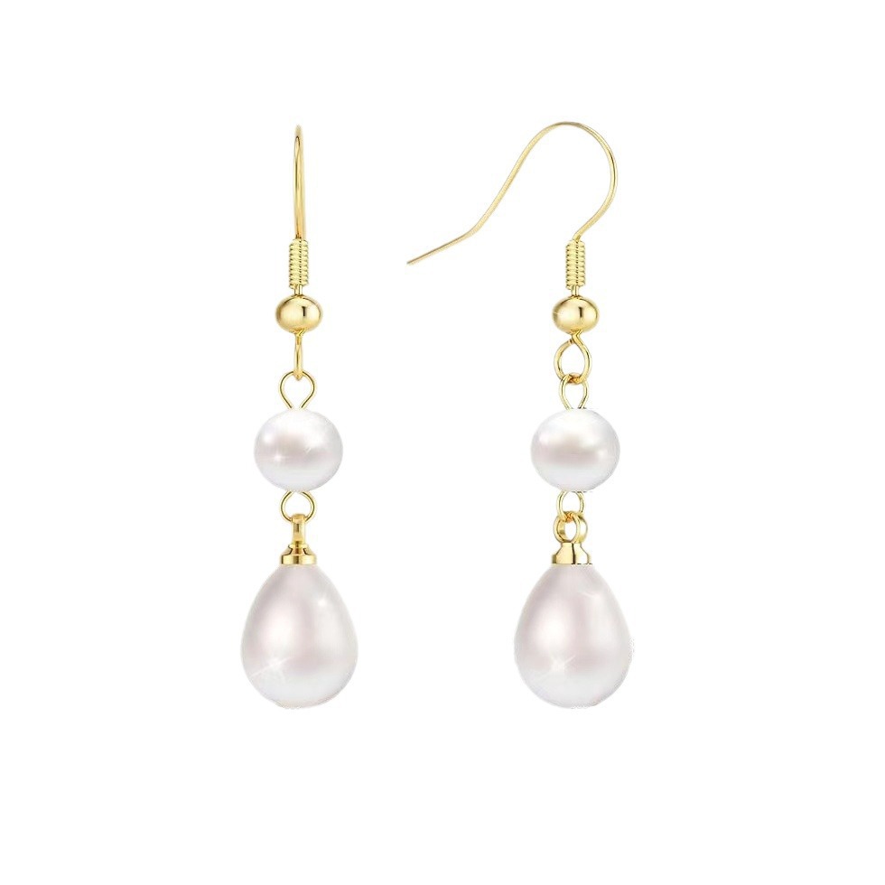 White jewelry,White Tassel Design Pearl Detail Earrings