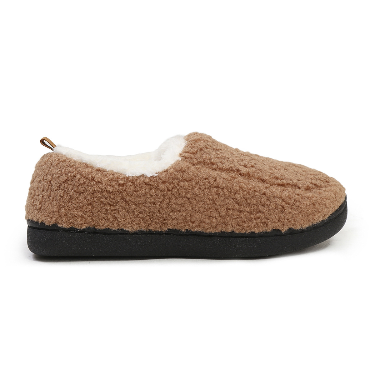 Dark Camel shoes,Contrast Color shoes,Dark Camel Falt Closed Toe Slippers