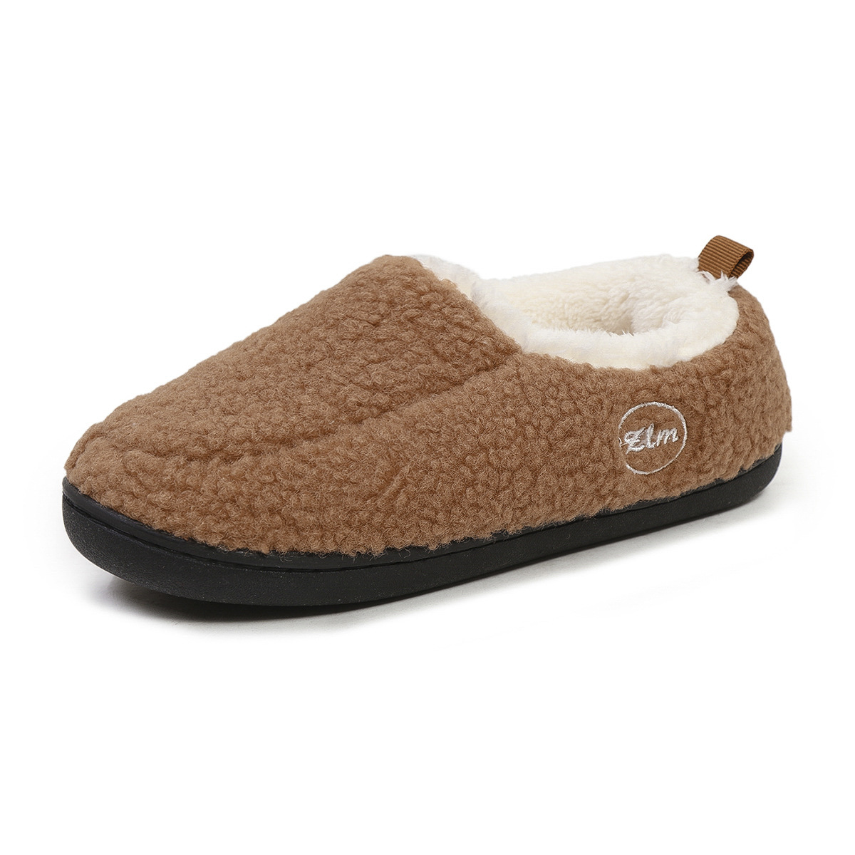 Dark Camel shoes,Contrast Color shoes,Dark Camel Falt Closed Toe Slippers