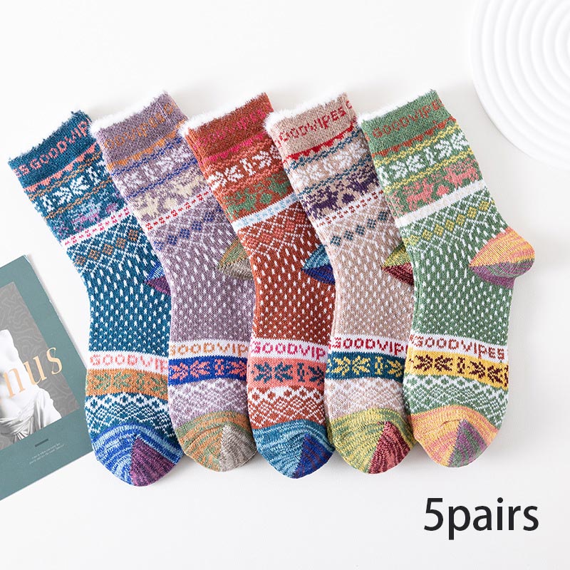 Multi Color accessories,Geometric accessories,Geometric Print Multi Color Mid Calf Socks