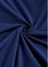 Navy plus size,Plaid plus size,Striped plus size,Geometric plus size,ROTITA Plus Size Patchwork Navy Plaid Turn Down Collar Sweatshirt