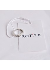 Silvery White jewelry,Letter jewelry,Letter Silvery White Cross Alloy Ring