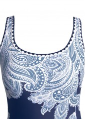 Dusty Blue swimwear,Paisley swimwear,ROTITA Bowknot Dusty Blue Paisley Print One Piece Swimdress