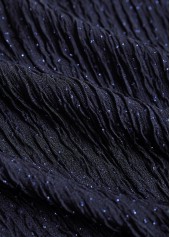 Navy tops,Plain Color tops,ROTITA Surplice Navy V Neck Long Sleeve Shirt