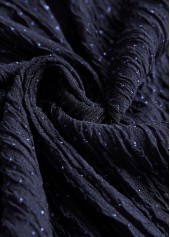 Navy tops,Plain Color tops,ROTITA Surplice Navy V Neck Long Sleeve Shirt