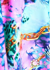 Multi Color swimwear,Animal Print swimwear,ROTITA Ruffle Multi Color Marine Life Print Tankini Set