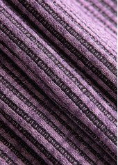 Dusty Purple dresses,Plain Color dresses,Everyday dresses,Casual dresses,ROTITA Tummy Coverage Dusty Purple Round Neck Long Sleeve Dress