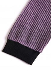 Dusty Purple dresses,Plain Color dresses,Everyday dresses,Casual dresses,ROTITA Tummy Coverage Dusty Purple Round Neck Long Sleeve Dress