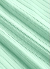 Light Green tops,Plain Color tops,ROTITA Patchwork Light Green Split Neck Long Sleeve T Shirt