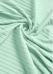 Light Green tops,Plain Color tops,ROTITA Patchwork Light Green Split Neck Long Sleeve T Shirt