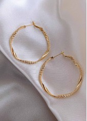Golden jewelry,Other jewelry,Design Alloy Golden Round Shape Earrings
