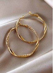 Golden jewelry,Other jewelry,Design Alloy Golden Round Shape Earrings
