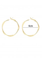 Golden jewelry,Other jewelry,Design Alloy Golden Round Shape Earrings