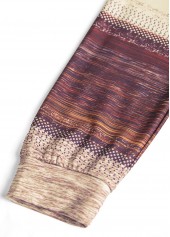 Multi Color plus size,Tribal plus size,ROTITA Plus Size Patchwork Multi Color Tribal Print Sweatshirt