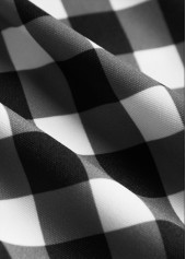 Black dresses,Geometric dresses,Everyday dresses,Casual dresses,ROTITA Patchwork Geometric Print Black Split Neck Long Sleeve Dress