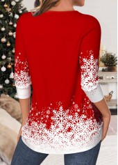 Red tops,Christmas tops,ROTITA Christmas Criss Cross Red V Neck T Shirt