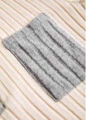 Beige tops,Contrast Color tops,ROTITA Button Beige Split Neck Long Sleeve Sweatshirt