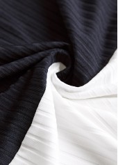 Navy plus size,Striped plus size,Geometric plus size,ROTITA Plus Size Button Navy Striped Split Neck Sweatshirt