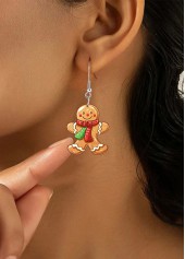 Ginger jewelry,Other jewelry,Christmas Gingerbread Man Ginger Acrylic Earrings