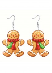 Ginger jewelry,Other jewelry,Christmas Gingerbread Man Ginger Acrylic Earrings