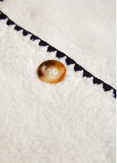 White plus size,Plain Color plus size,ROTITA Plus Size Button White Stand Collar Sleeveless Waistcoat