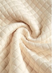 Light Yellow plus size,Geometric plus size,ROTITA Plus Size Button Light Yellow Geometric Print Sweatshirt