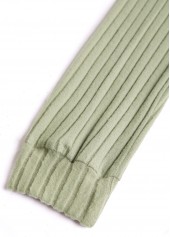 Sage Green tops,Contrast Color tops,ROTITA Patchwork Sage Green Split Neck Long Sleeve Sweatshirt