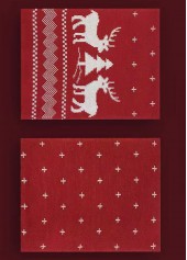 Wine Red accessories,Animal Print accessories,Christmas accessories,Christmas Elk Print Wine Red Scarf