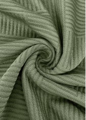 Olive Green tops,Plain Color tops,ROTITA Jacquard Olive Green Round Neck Long Sleeve Sweatshirt