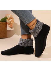Black accessories,Contrast Color accessories,Black Thick Low Cut Waterproof Socks