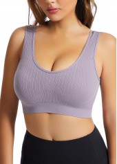 soutien-gorge à bretelles larges violet poudré