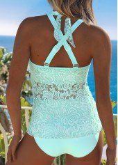 Light Green swimwear,Plain Color swimwear,ROTITA Lace Design Light Green Top and Panty