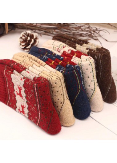 Multi Color accessories,Animal Print accessories,Animal Print Multi Color Mid Calf Socks