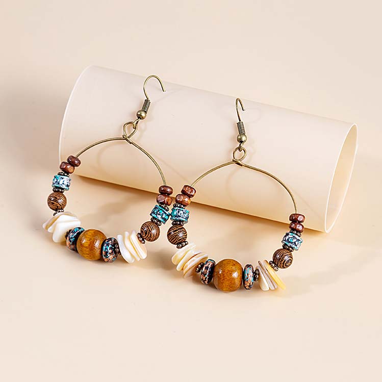 Multi Color jewelry,Tribal jewelry,Multi Color Beaded Tribal Alloy Earrings