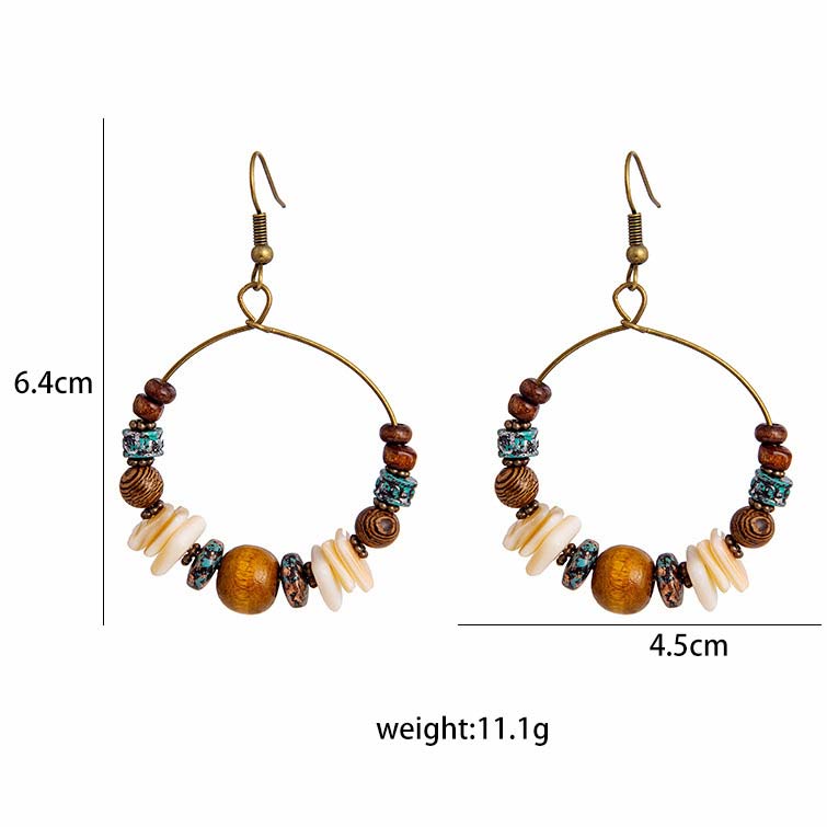 Multi Color jewelry,Tribal jewelry,Multi Color Beaded Tribal Alloy Earrings