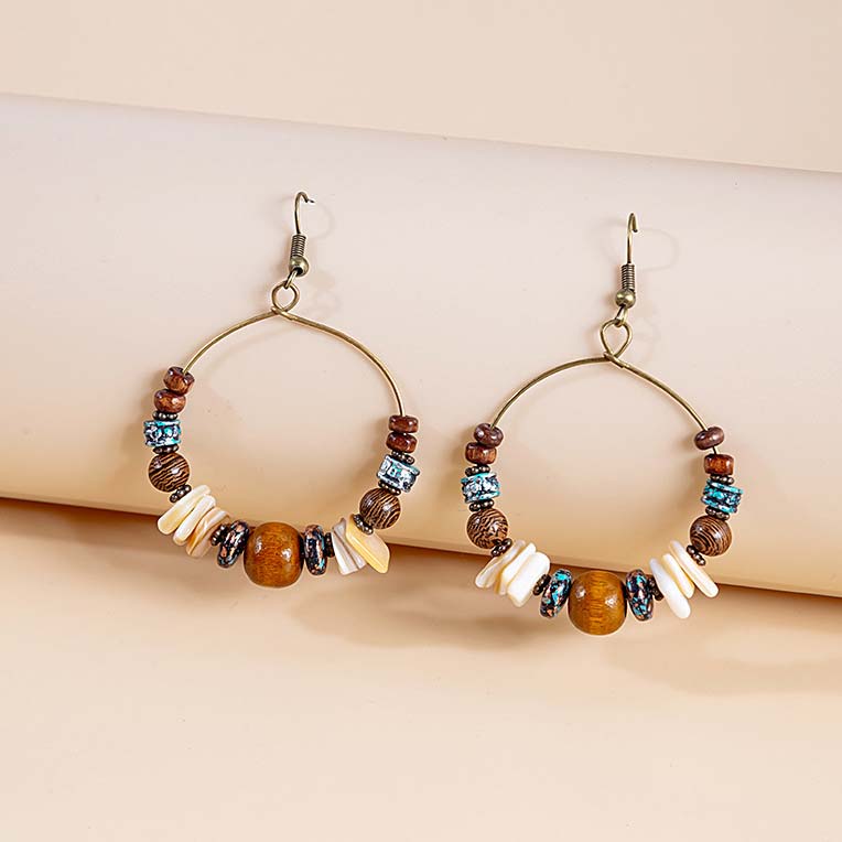 Multi Color jewelry,Tribal jewelry,Multi Color Beaded Tribal Alloy Earrings