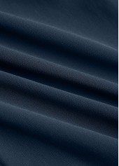 Peacock Blue jumpsuits&rompers,Plain Color jumpsuits&rompers,ROTITA Patchwork Peacock Blue Long Scoop Neck Jumpsuit