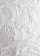 White swimwear,Plain Color swimwear,ROTITA Lace White Tie Back Bikini Set