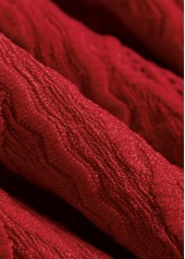 Wine Red tops,Plain Color tops,ROTITA Lace Wine Red Turn Down Collar Long Sleeve Blouse